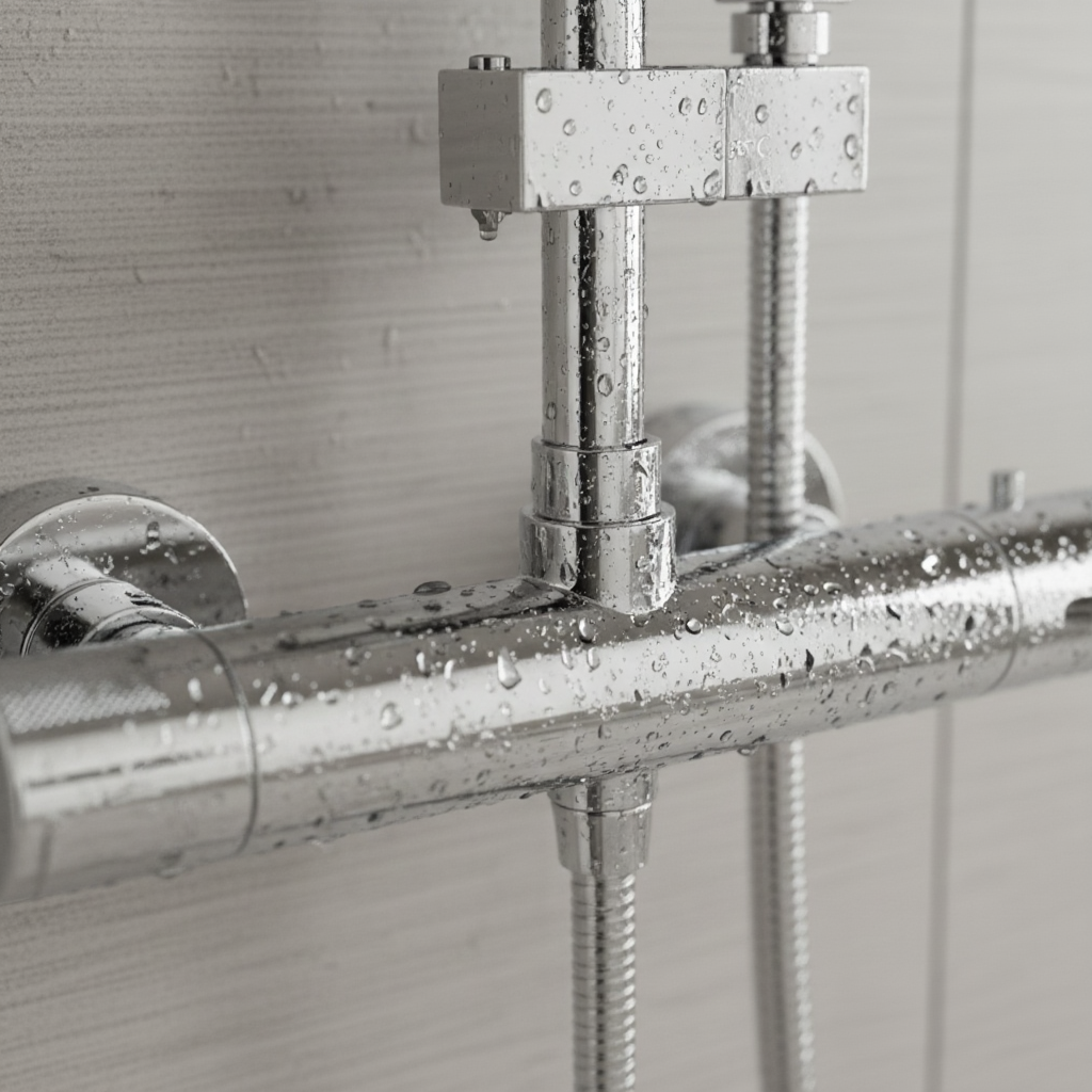 Mitigeur de salle de bain mural en laiton avec régulation de température