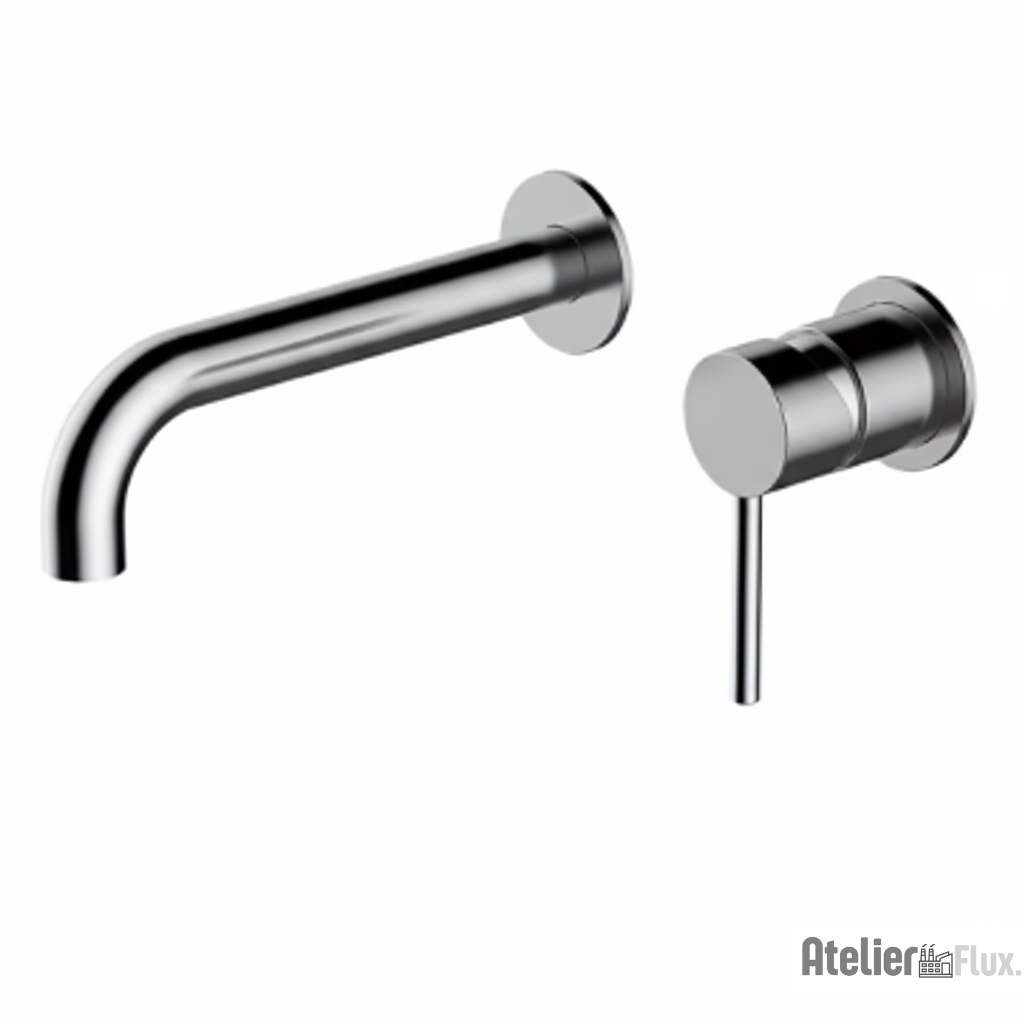 Mitigeur de lavabo mural en laiton