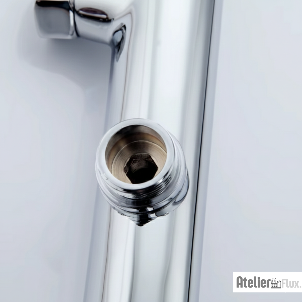 Mitigeur de salle de bain mural en laiton avec régulation de température