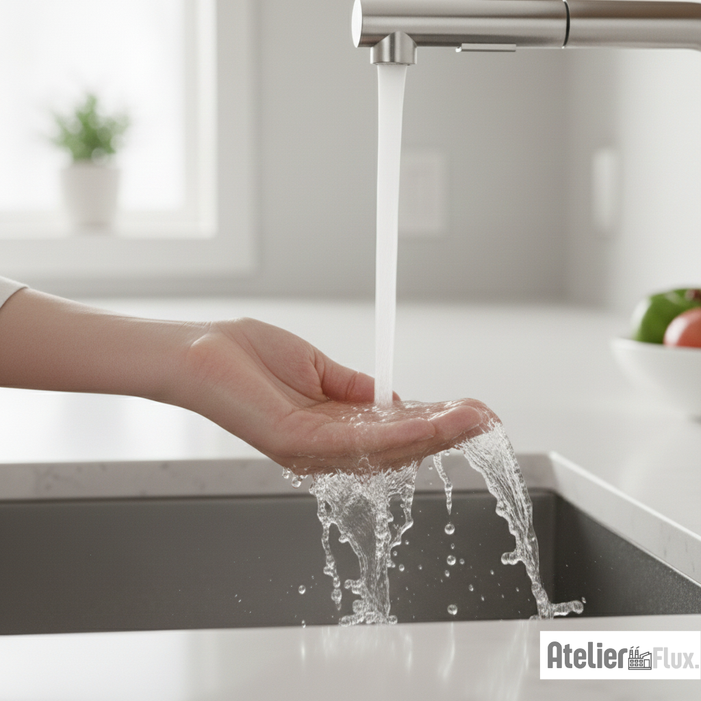 Mitigeur de cuisine en laiton à bec rétractable