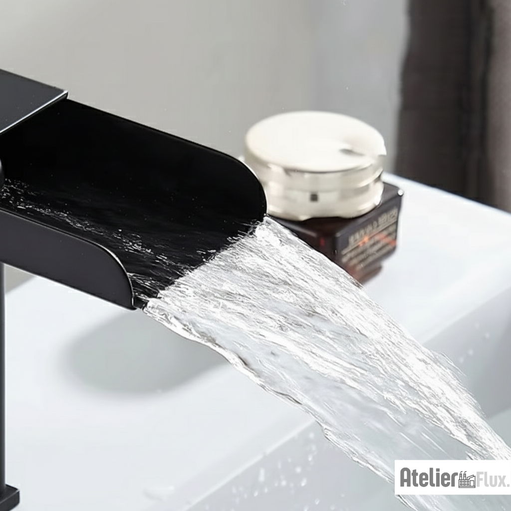 Mitigeur de lavabo cascade en acier inoxydable