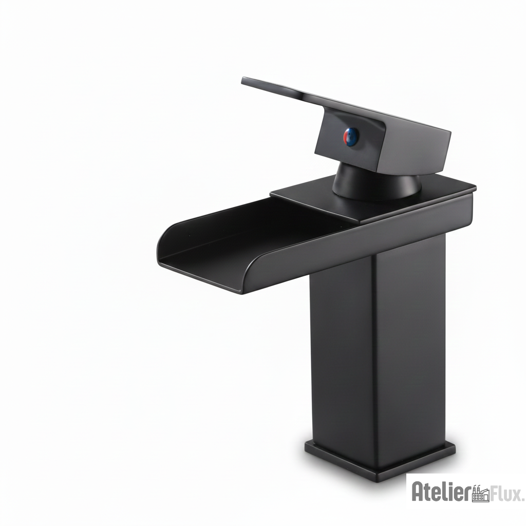 Mitigeur de lavabo cascade en acier inoxydable