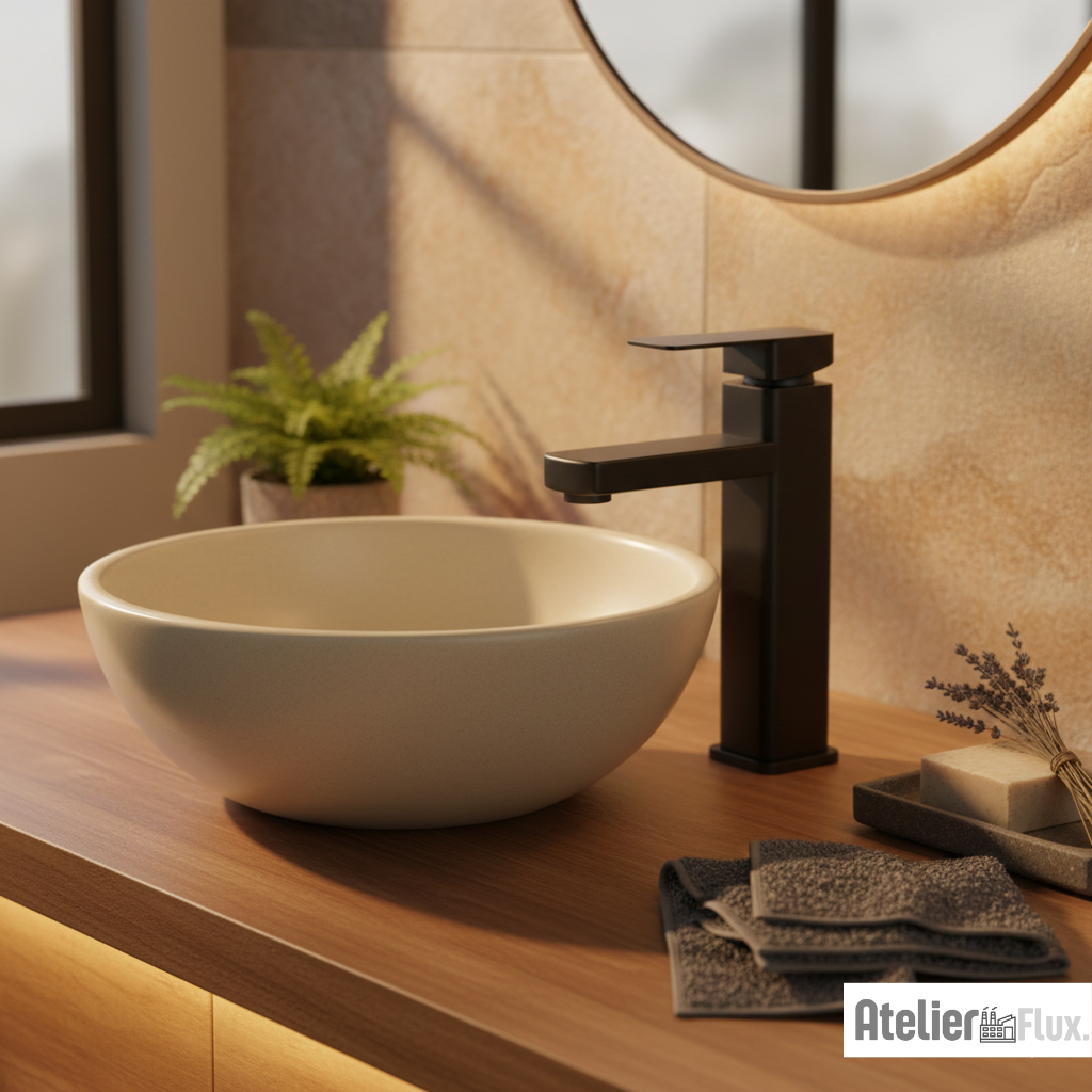 Mitigeur lavabo design carré