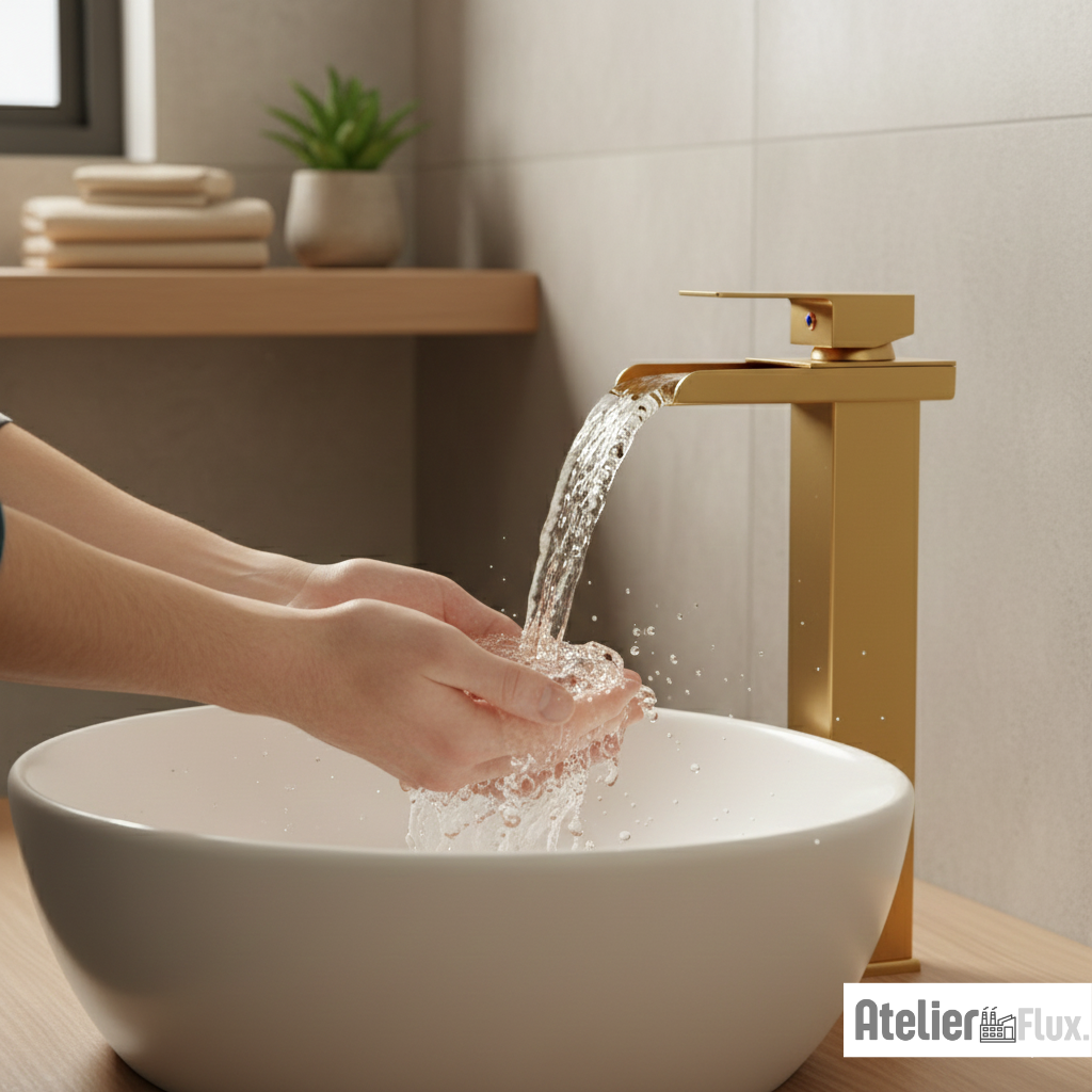 Mitigeur lavabo grand modèle design carré