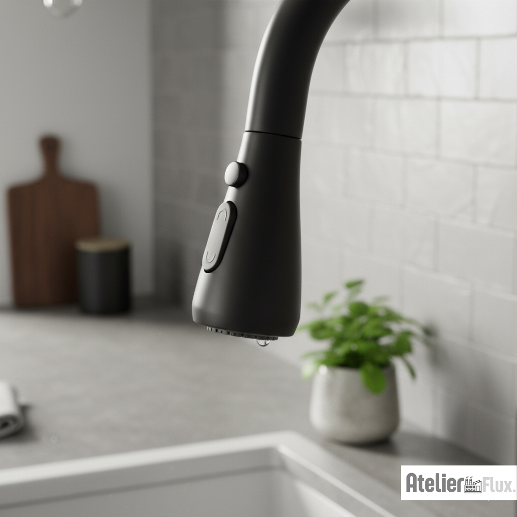 Mitigeur de cuisine bec rétractable