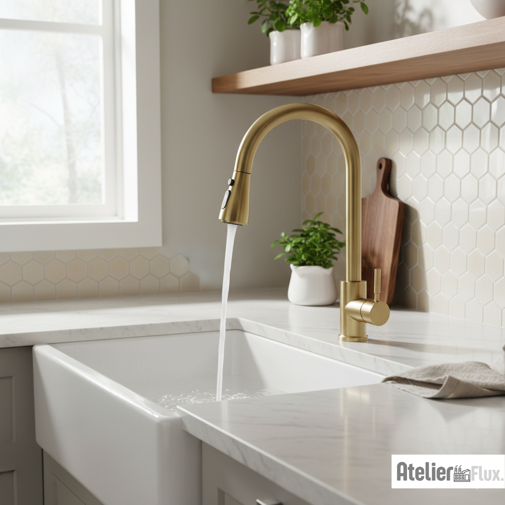 Mitigeur de cuisine bec rétractable