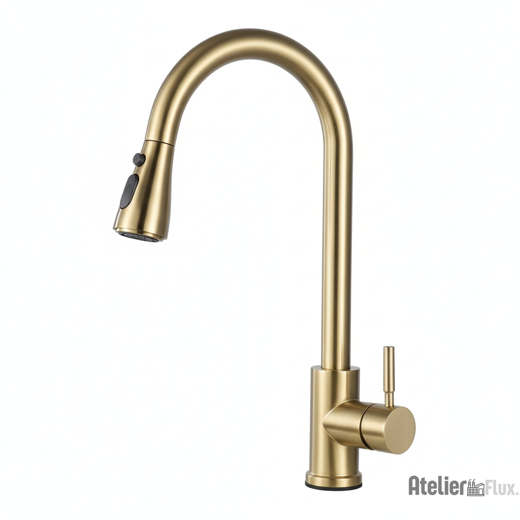 Mitigeur de cuisine bec rétractable