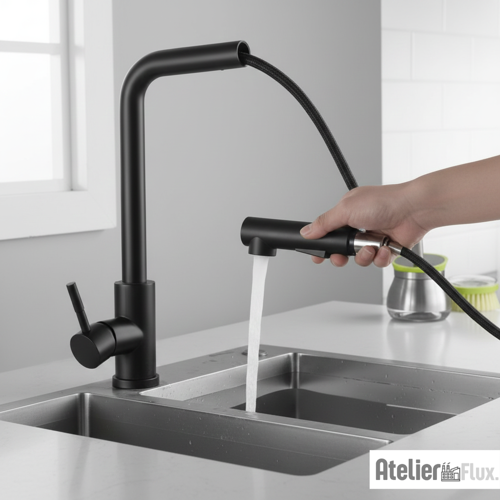 Mitigeur de cuisine moderne rétractable