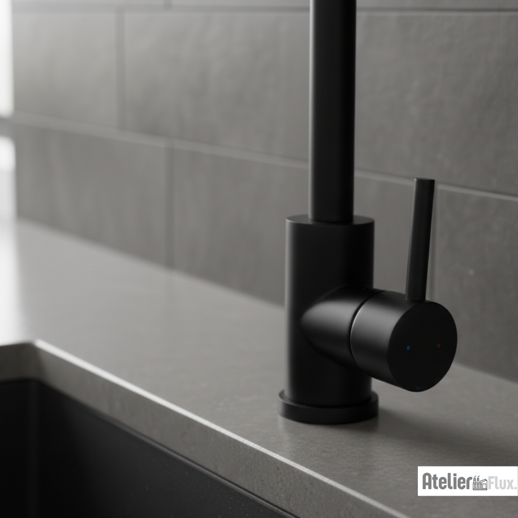 Mitigeur de cuisine en acier inoxydable