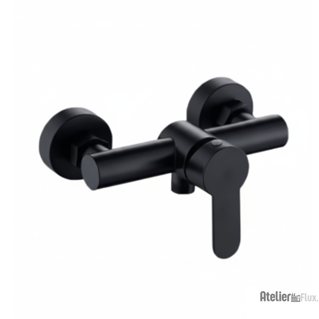 Mitigeur de salle de bain mural en acier inoxydable