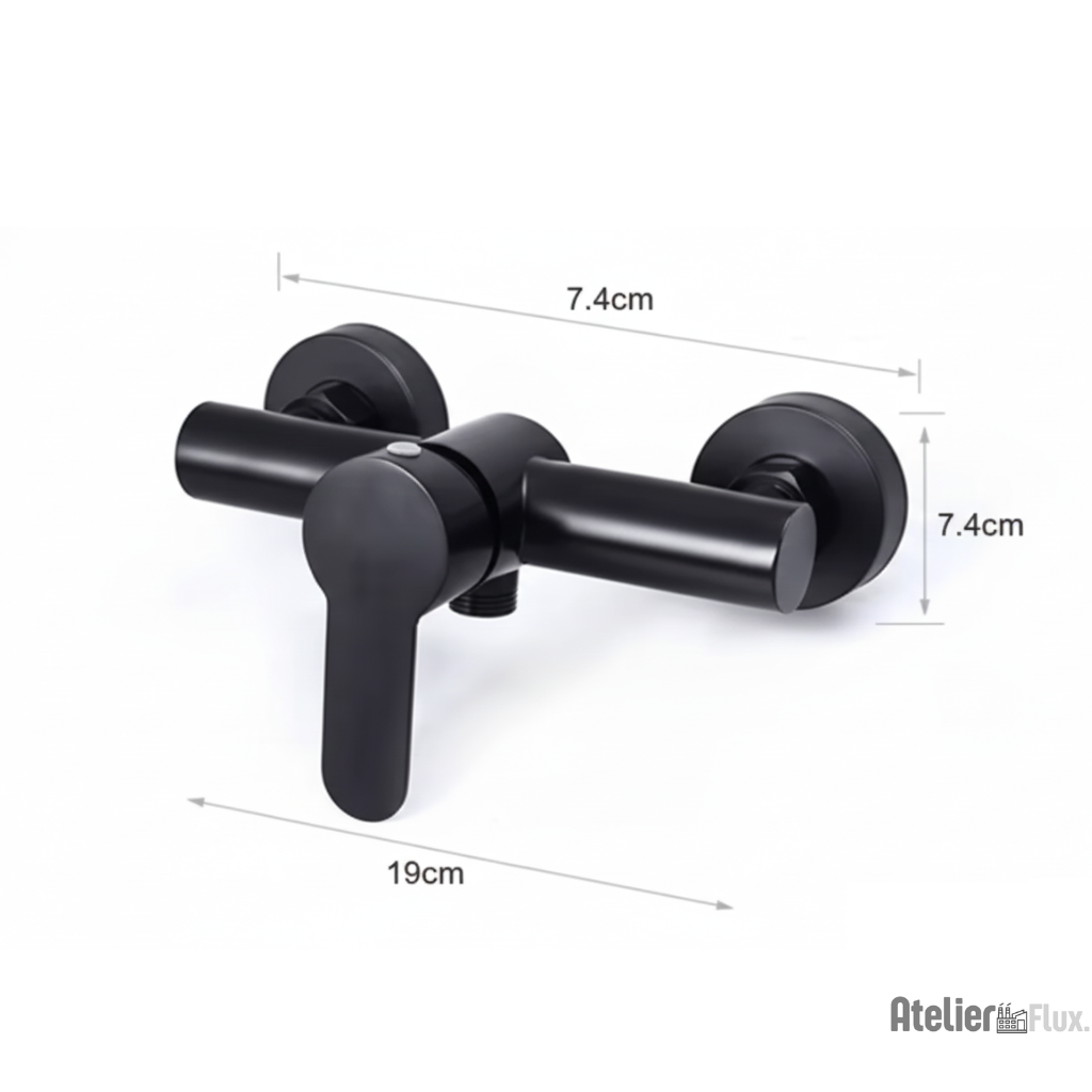 Mitigeur de salle de bain mural en acier inoxydable