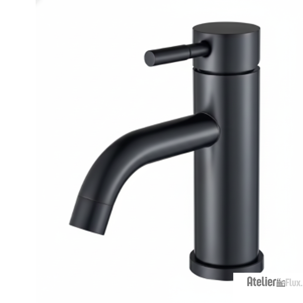 Mitigeur de Lavabo Design Moderne en Acier Inoxydable