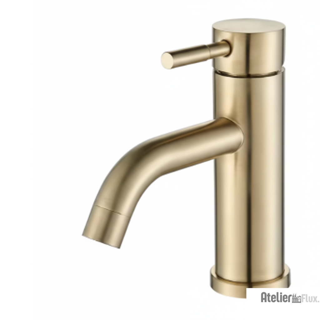 Mitigeur de Lavabo Design Moderne en Acier Inoxydable