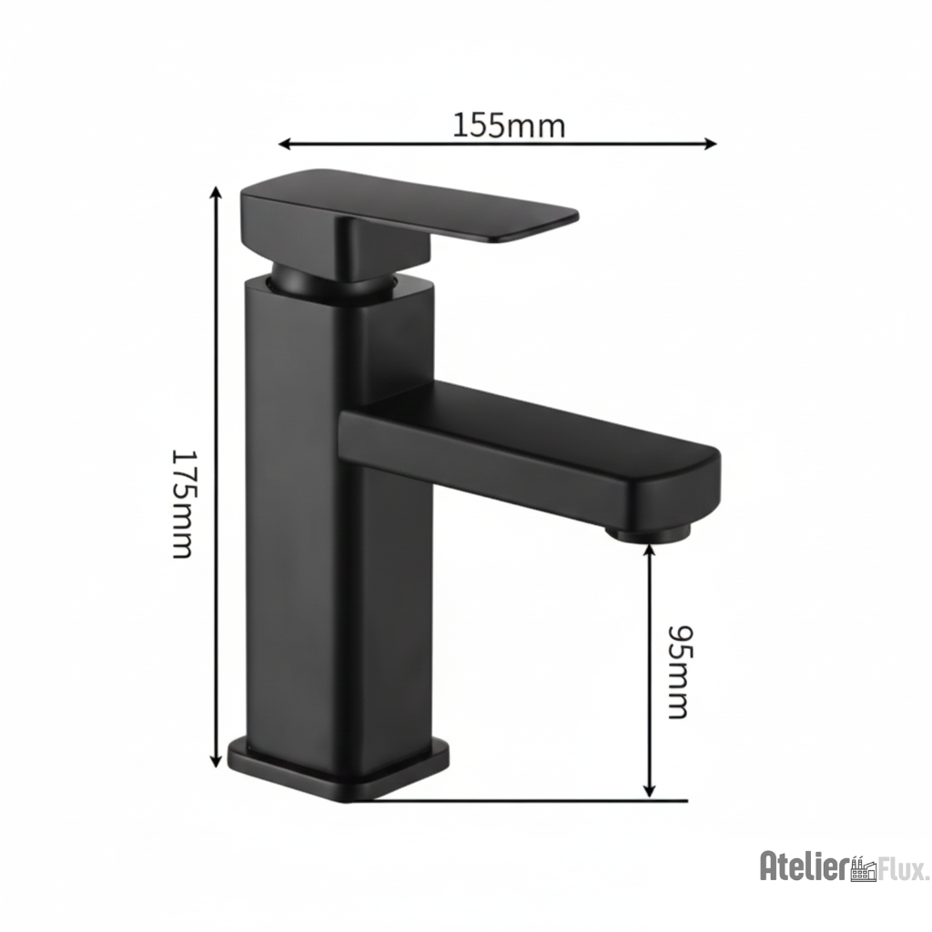 Mitigeur lavabo design carré