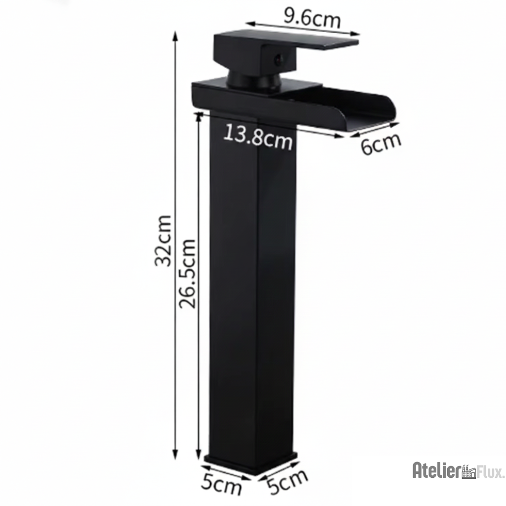 Mitigeur lavabo grand modèle design carré