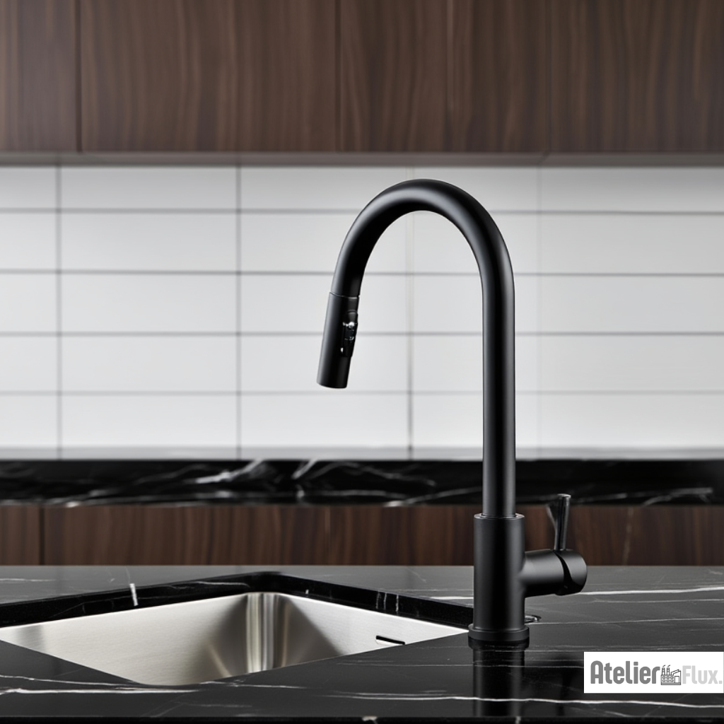 Mitigeur de cuisine bec rétractable