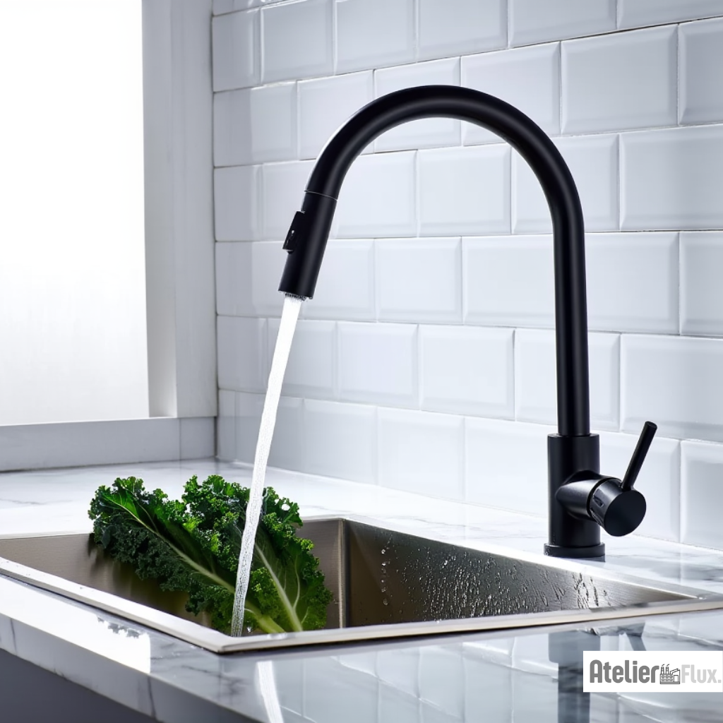 Mitigeur de cuisine bec rétractable