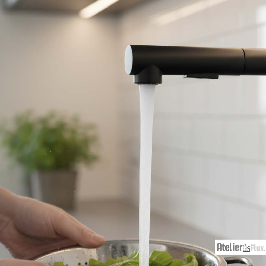 Mitigeur de cuisine moderne rétractable