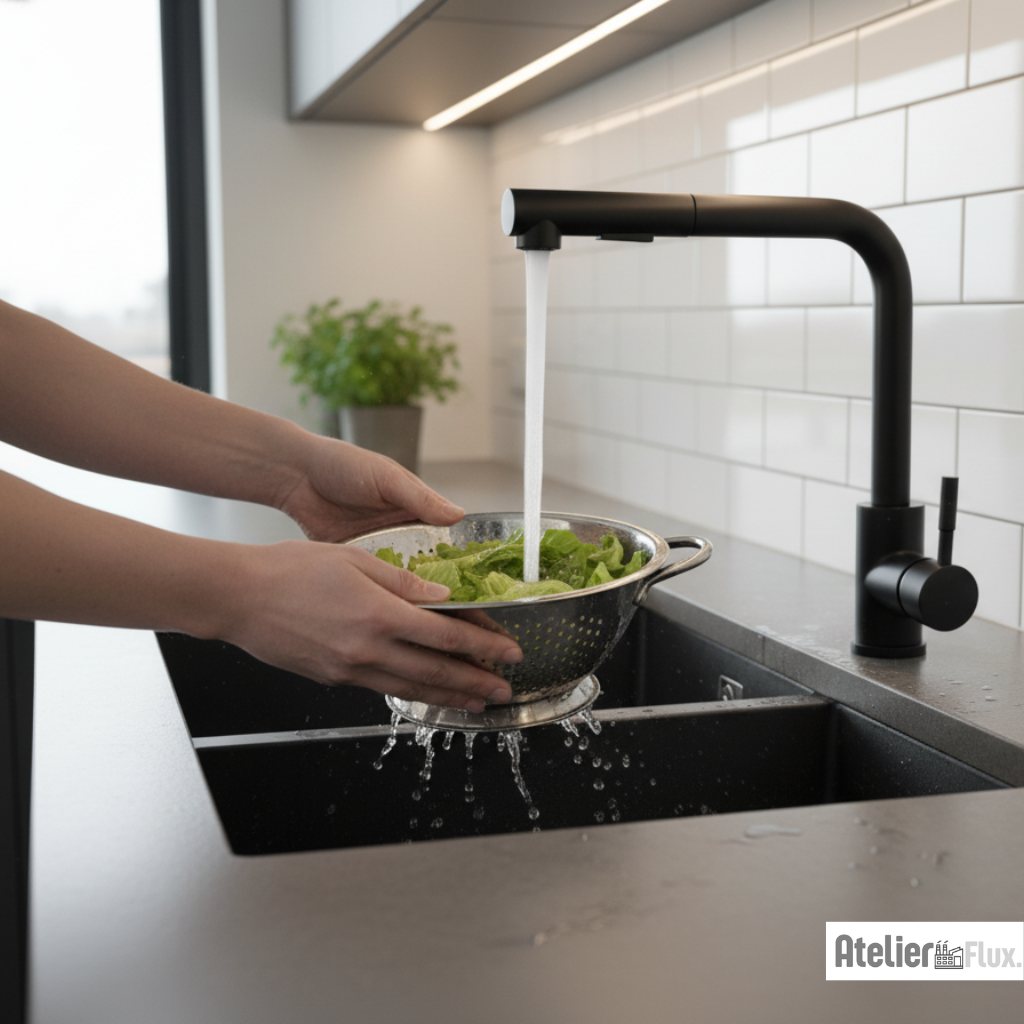 Mitigeur de cuisine moderne rétractable