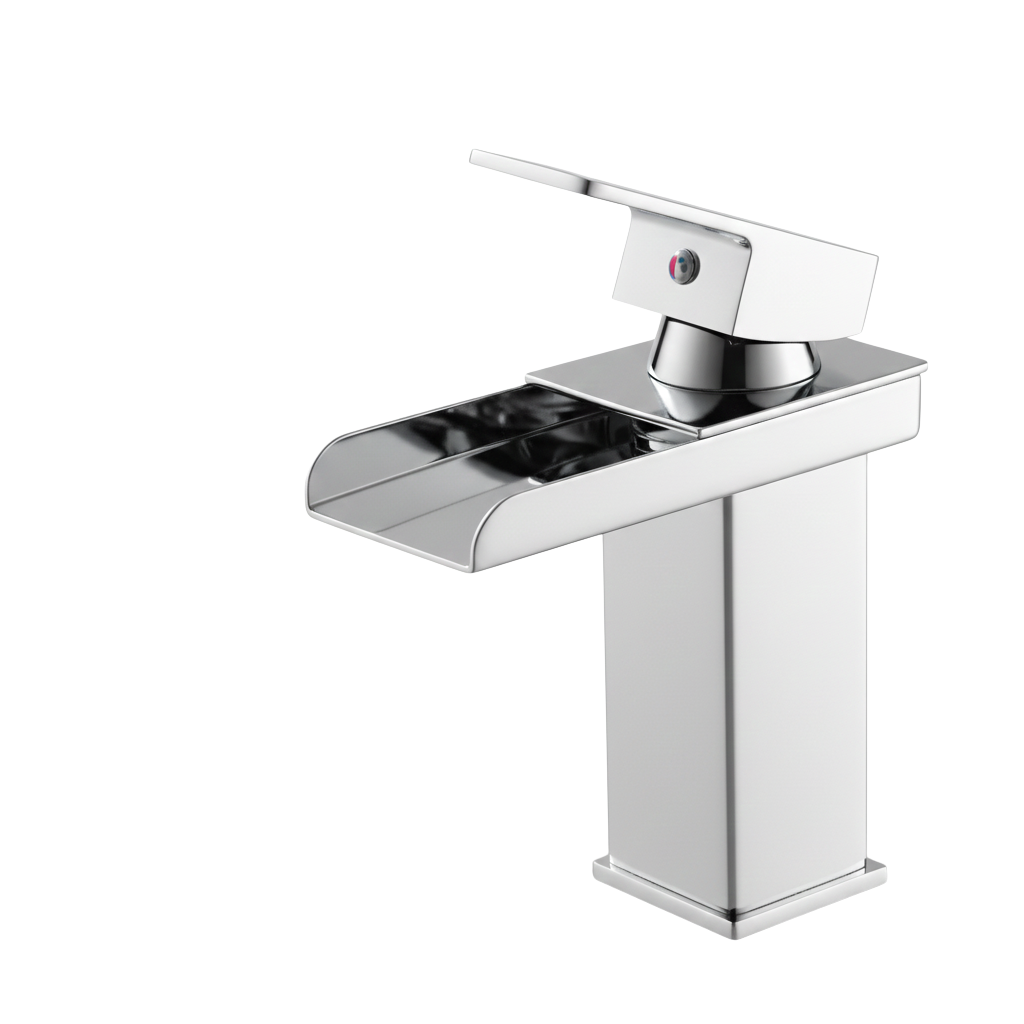 Mitigeur de lavabo cascade en acier inoxydable