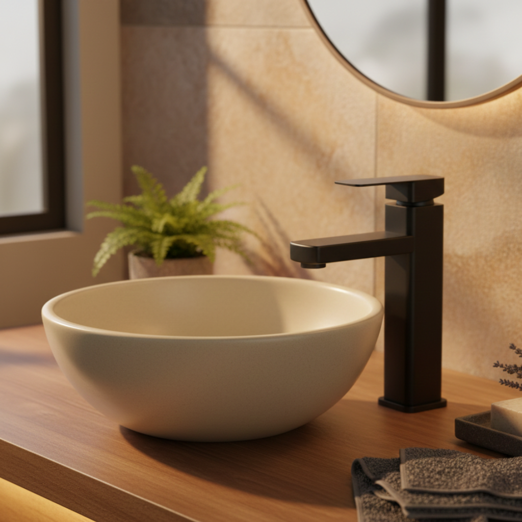 Mitigeur lavabo design carré