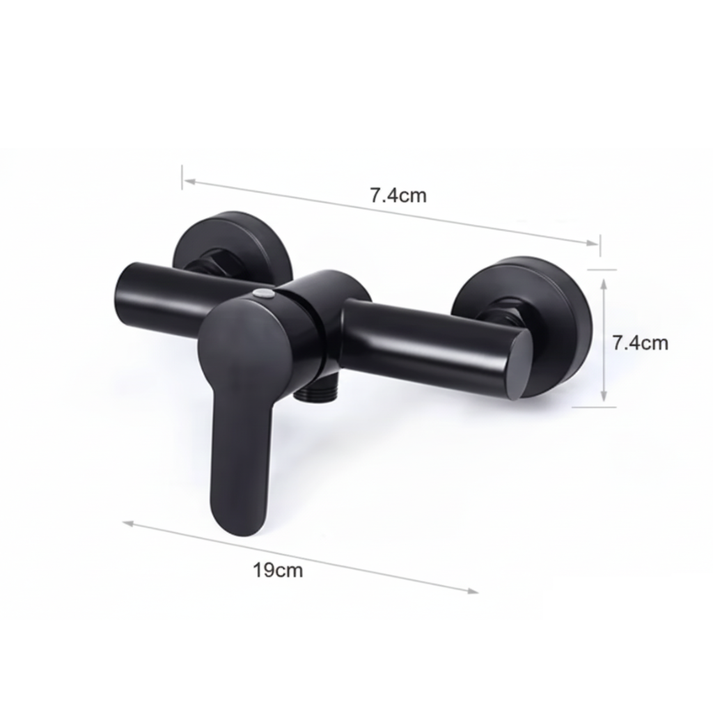 Mitigeur de salle de bain mural en acier inoxydable