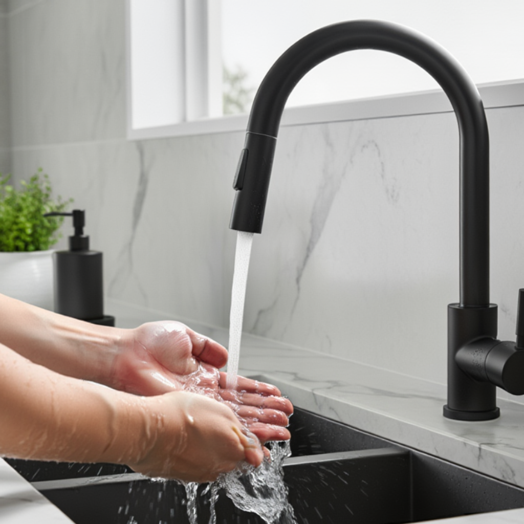 Mitigeur de cuisine bec rétractable