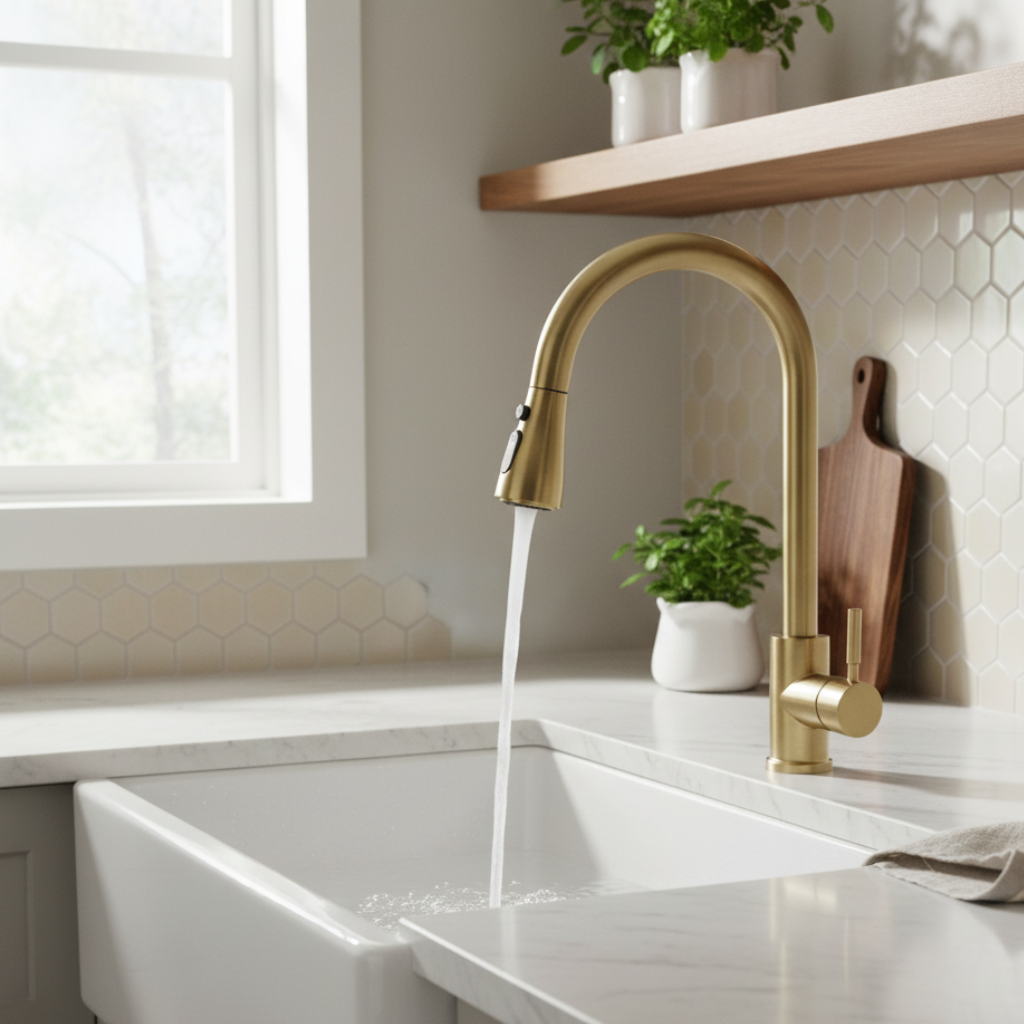 Mitigeur de cuisine bec rétractable