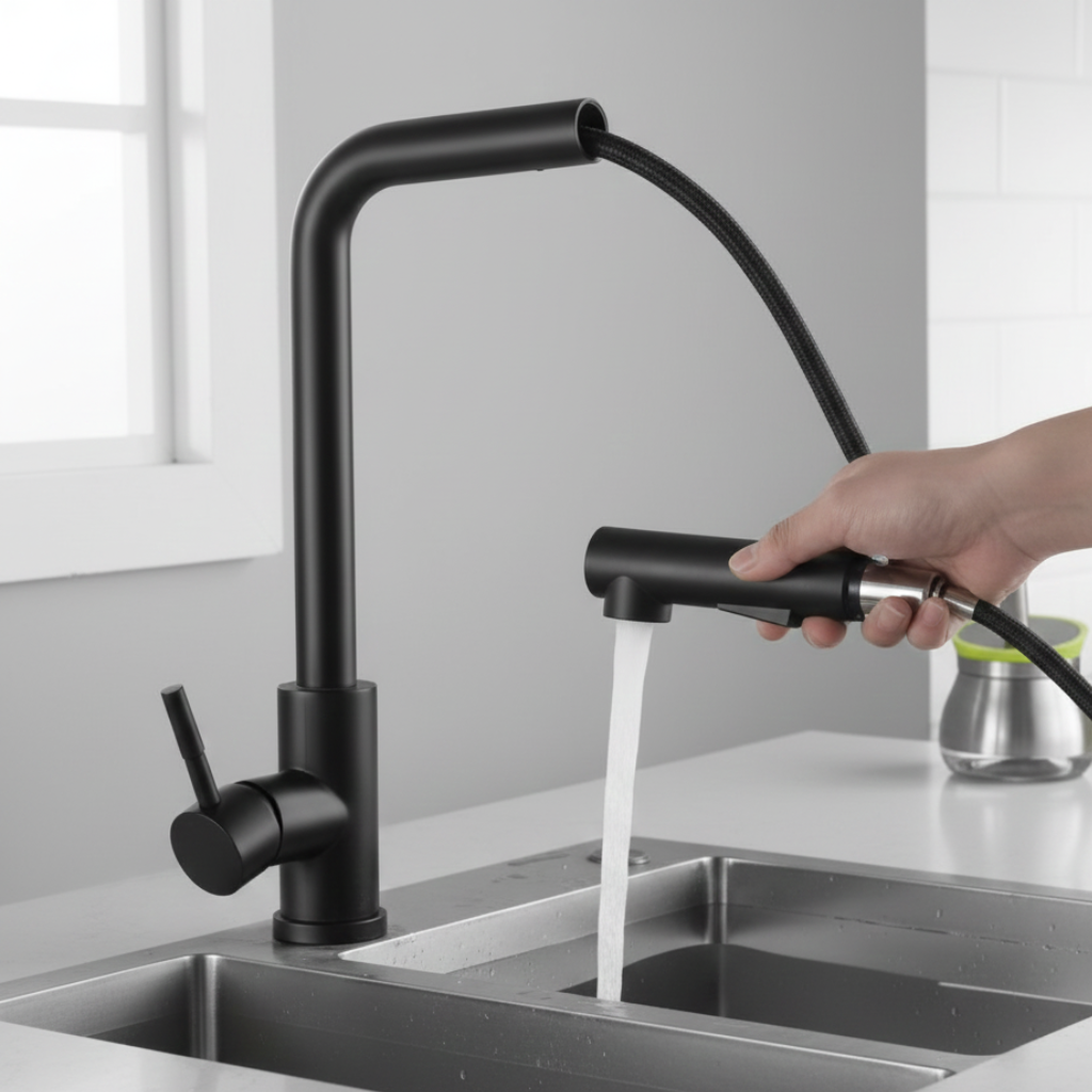 Mitigeur de cuisine moderne rétractable