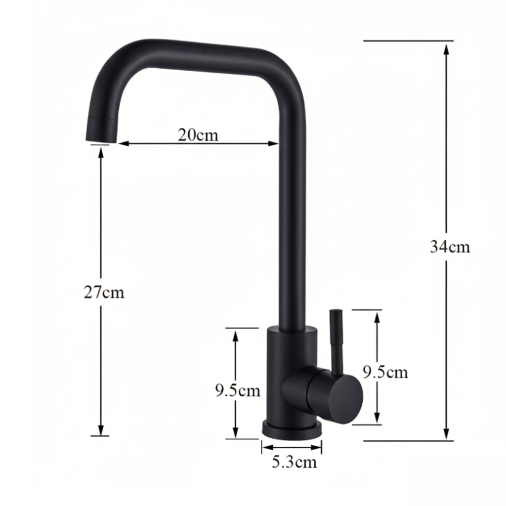 Mitigeur de cuisine en acier inoxydable