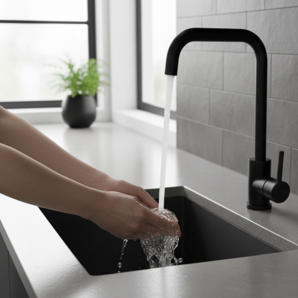 Mitigeur de cuisine en acier inoxydable