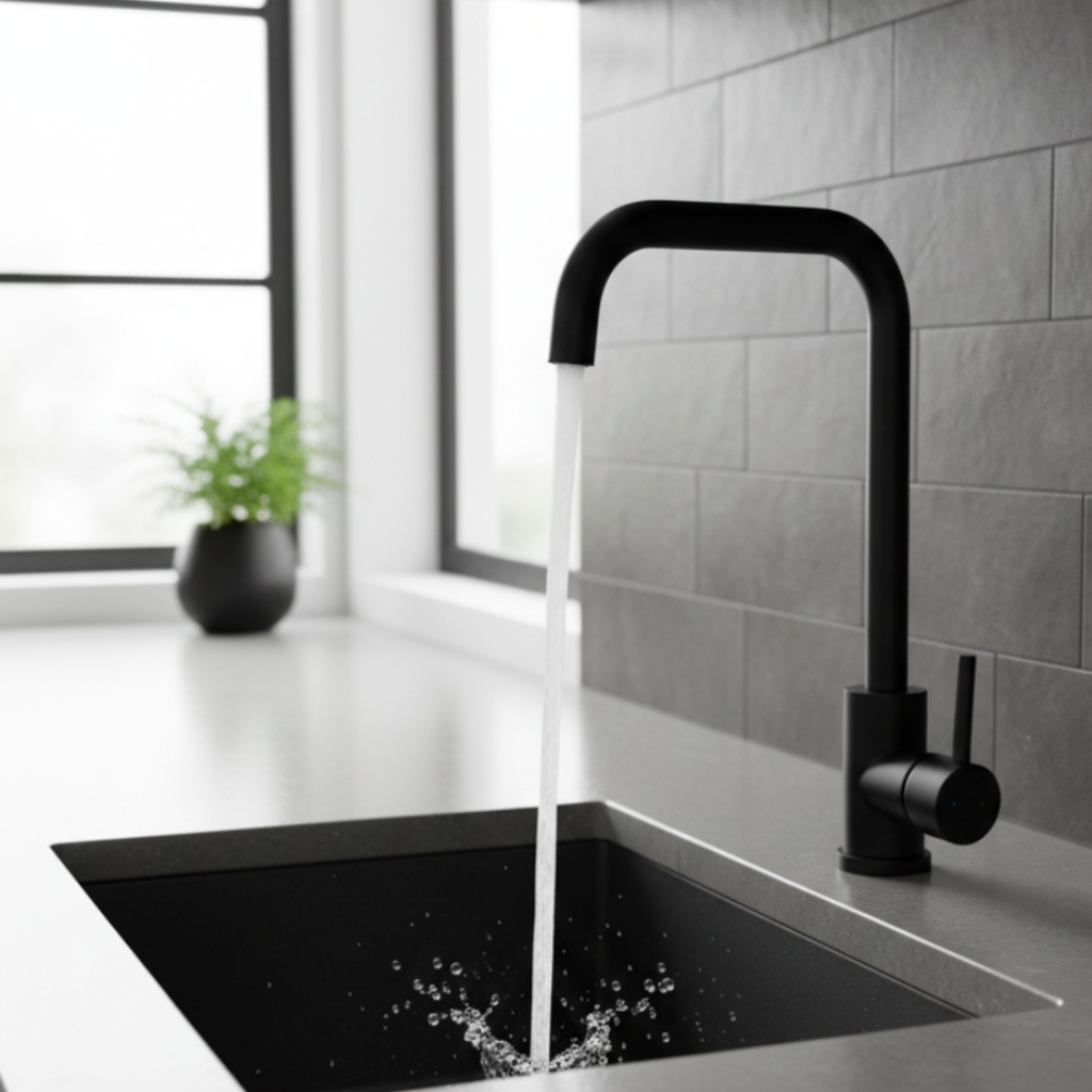 Mitigeur de cuisine en acier inoxydable