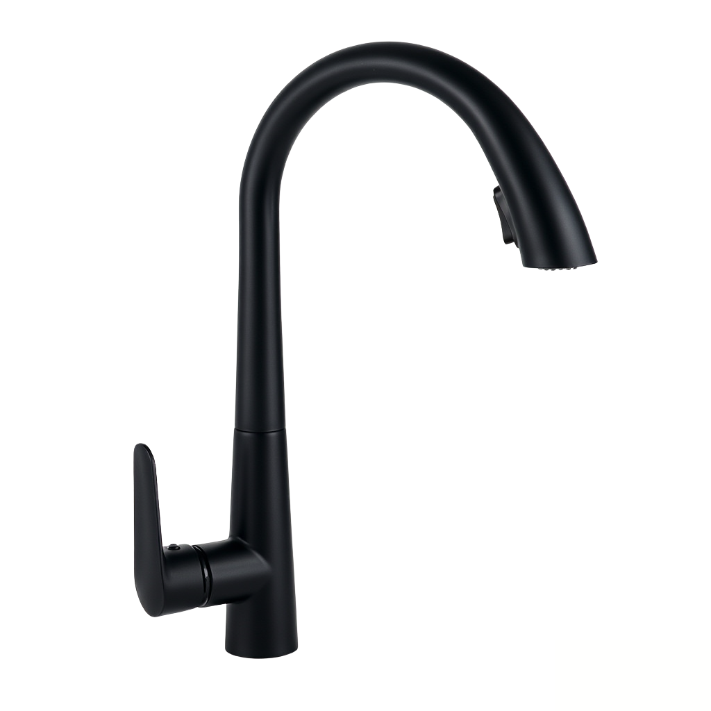 Mitigeur de cuisine avec rotation 360° et bec rétractable