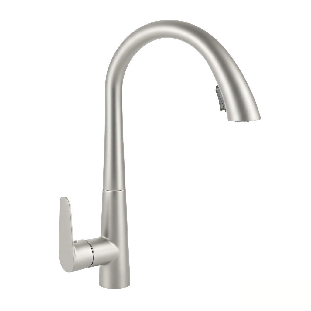 Mitigeur de cuisine avec rotation 360° et bec rétractable