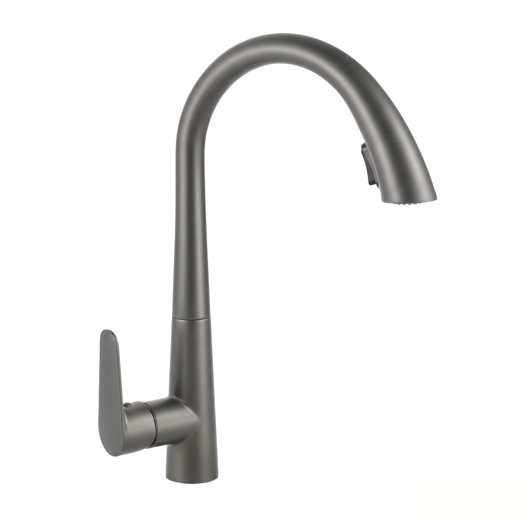 Mitigeur de cuisine avec rotation 360° et bec rétractable