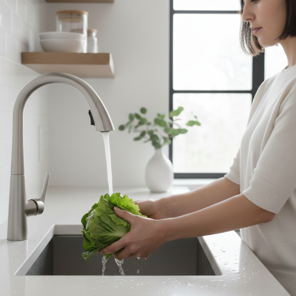 Mitigeur de cuisine avec rotation 360° et bec rétractable