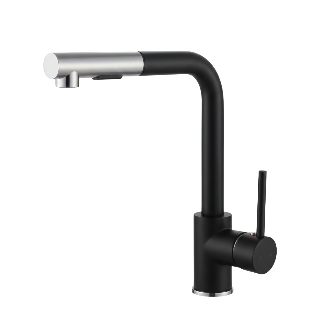 Mitigeur de cuisine en laiton à bec rétractable