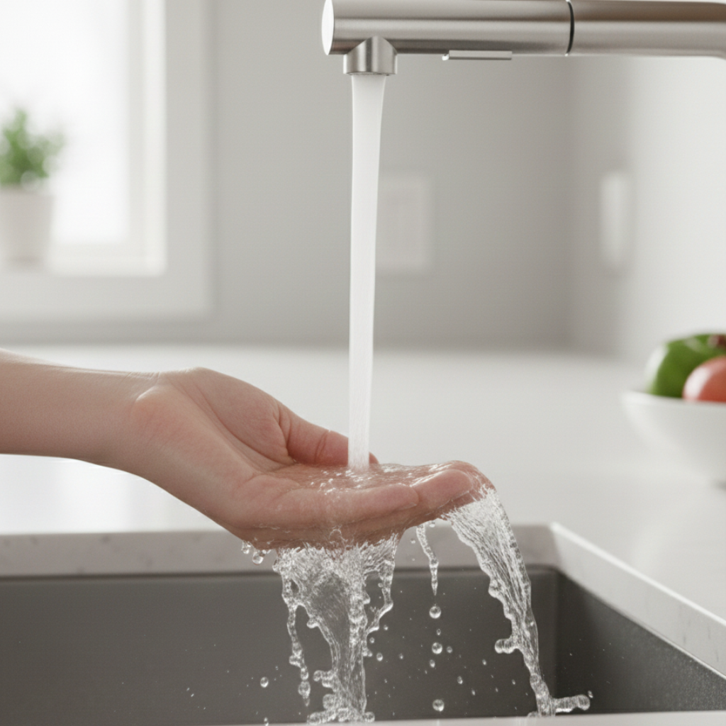 Mitigeur de cuisine en laiton à bec rétractable