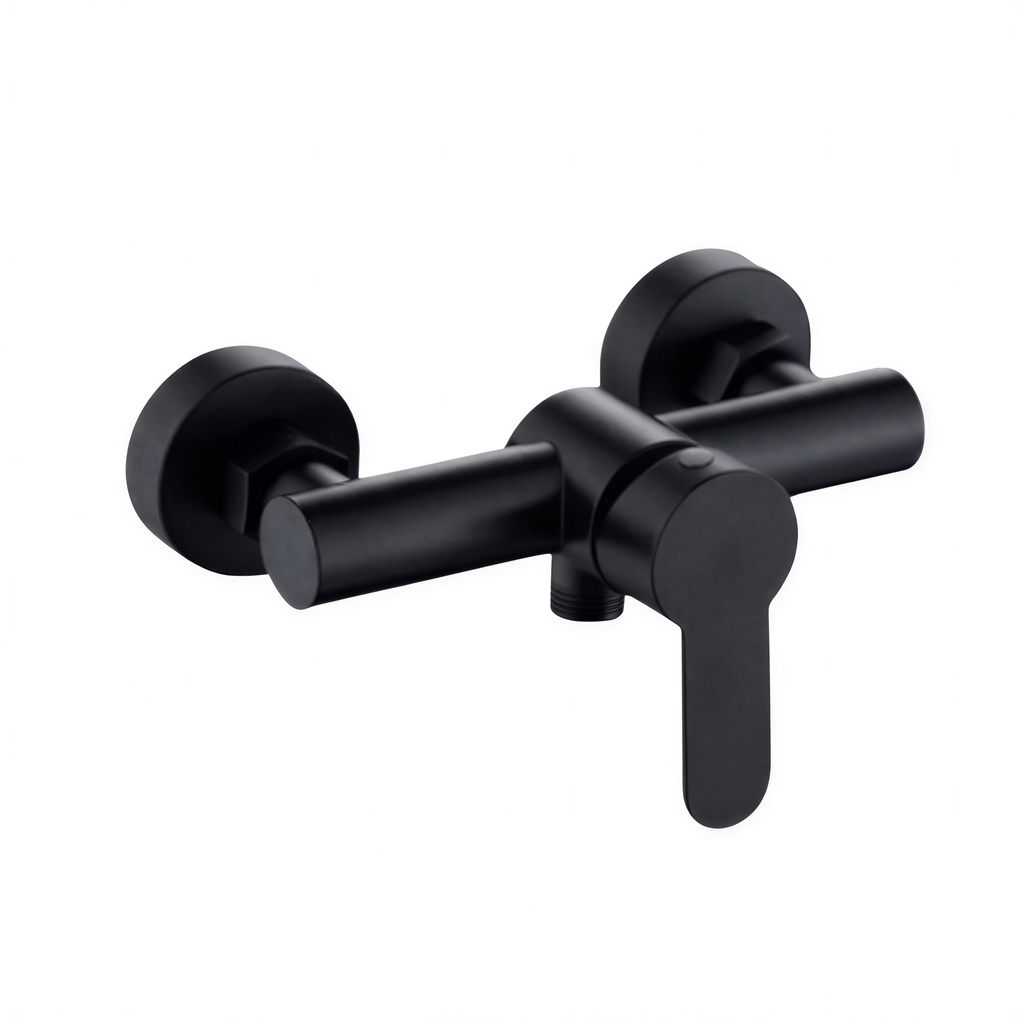 Mitigeur de salle de bain mural en acier inoxydable