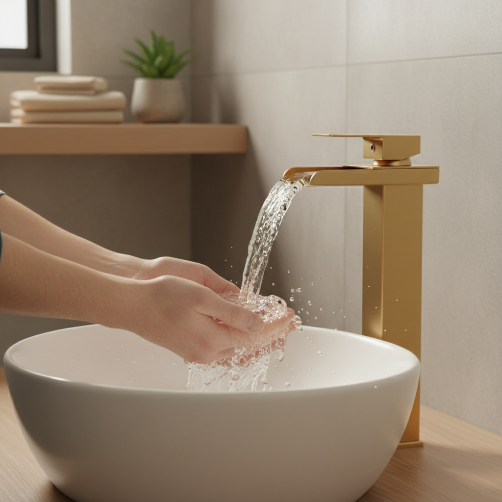 Mitigeur lavabo grand modèle design carré